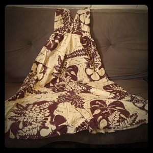 Vintage tiki maxi dress